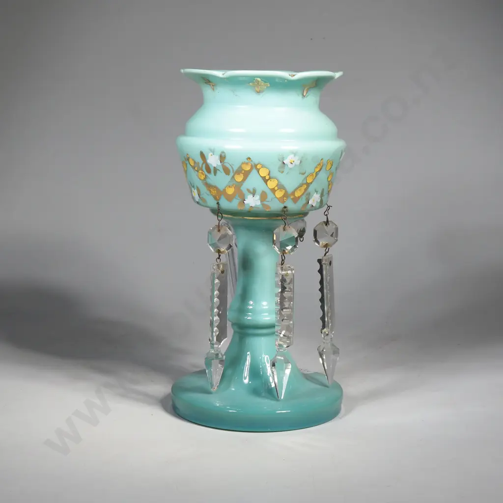 Late Victorian Glass Lustre A/F Image 1++