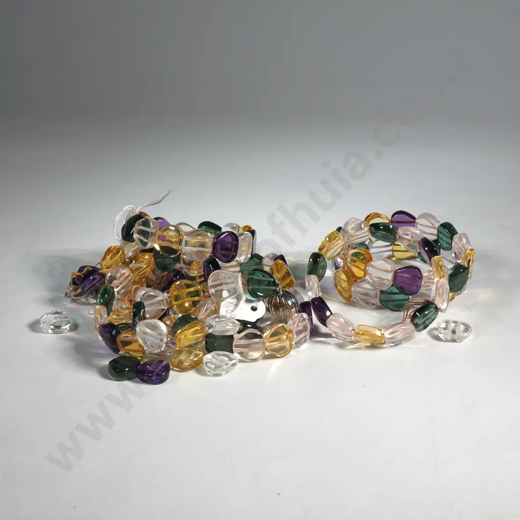 Ten Multi Coloured Bead Bracelets Image 1++