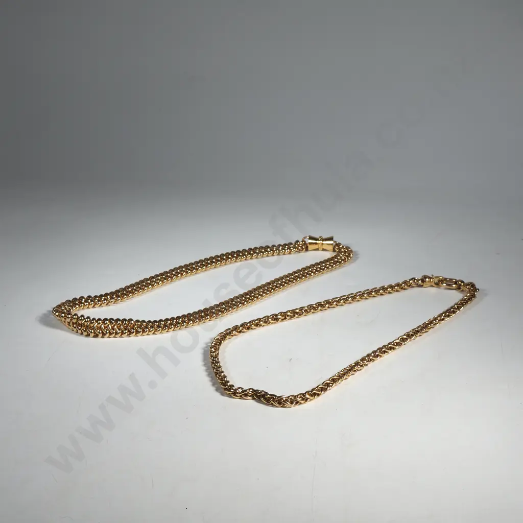Two Kagi Gold Tone Necklaces Image 1++