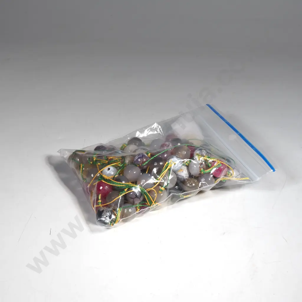 Quantity of Dyed Mixed Colour 12mm Agate Beads - Ex Jewellers Stock Image 1++