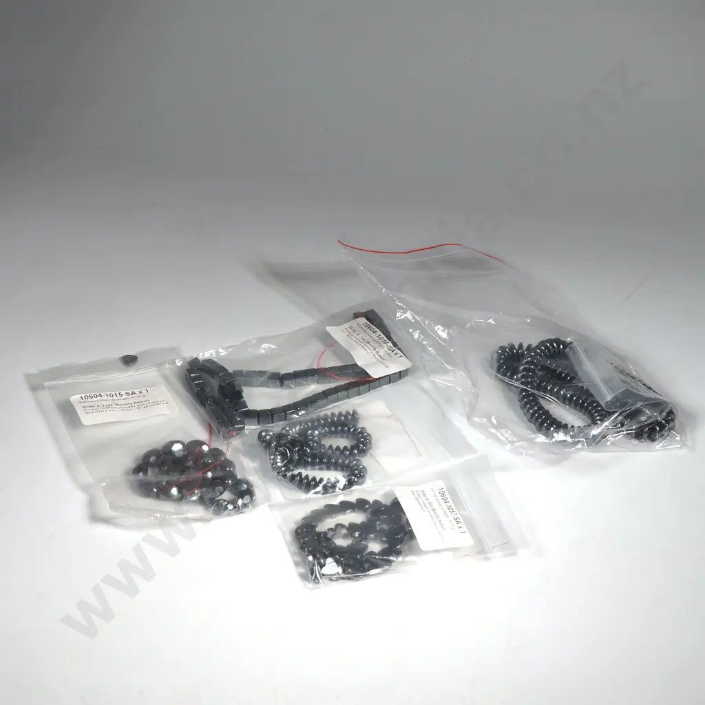 Quantity of Hematite Beads Stones of Various Shapes including 6mm Square, 10mm Rondelle, 8mm Faceted Rice & 8mm Heart Image 1++