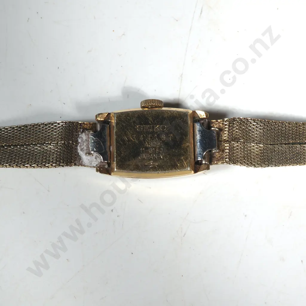 Vintage Seiko Watch w Gold Plated Bracelet Image 1++