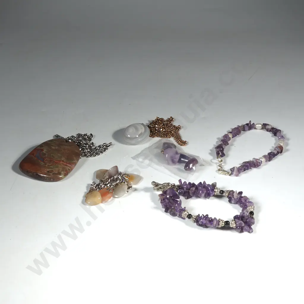 Amethyst Bracelets & Polished Stone Jewellery Image 1++