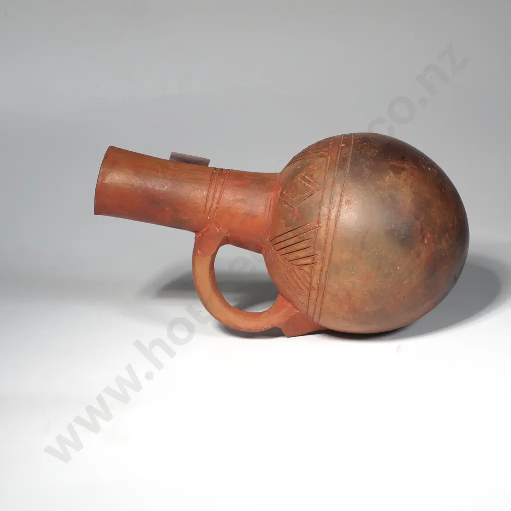 Old Ethiopian Terracotta Clay Jebena Coffee Pot Image 1++