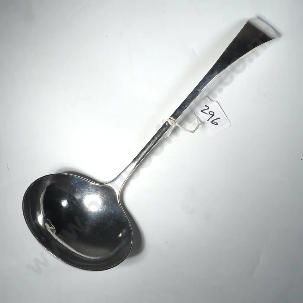 Large Silver Plate Soup Ladle in the Old English Pattern Image 1++