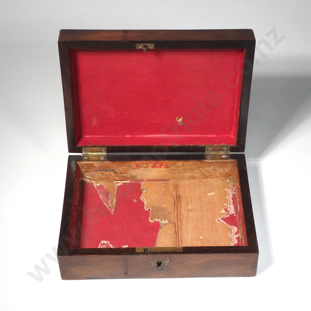 Antique Small Timber Jewellery Box a/f Image 1++