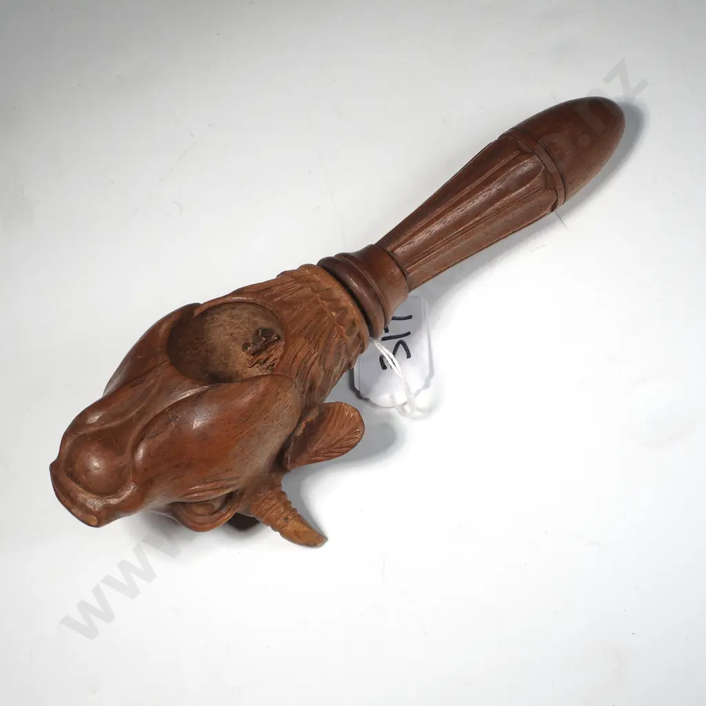 Vintage Wooden Nutcracker in the Form of a Cow's Head AF Image 1++