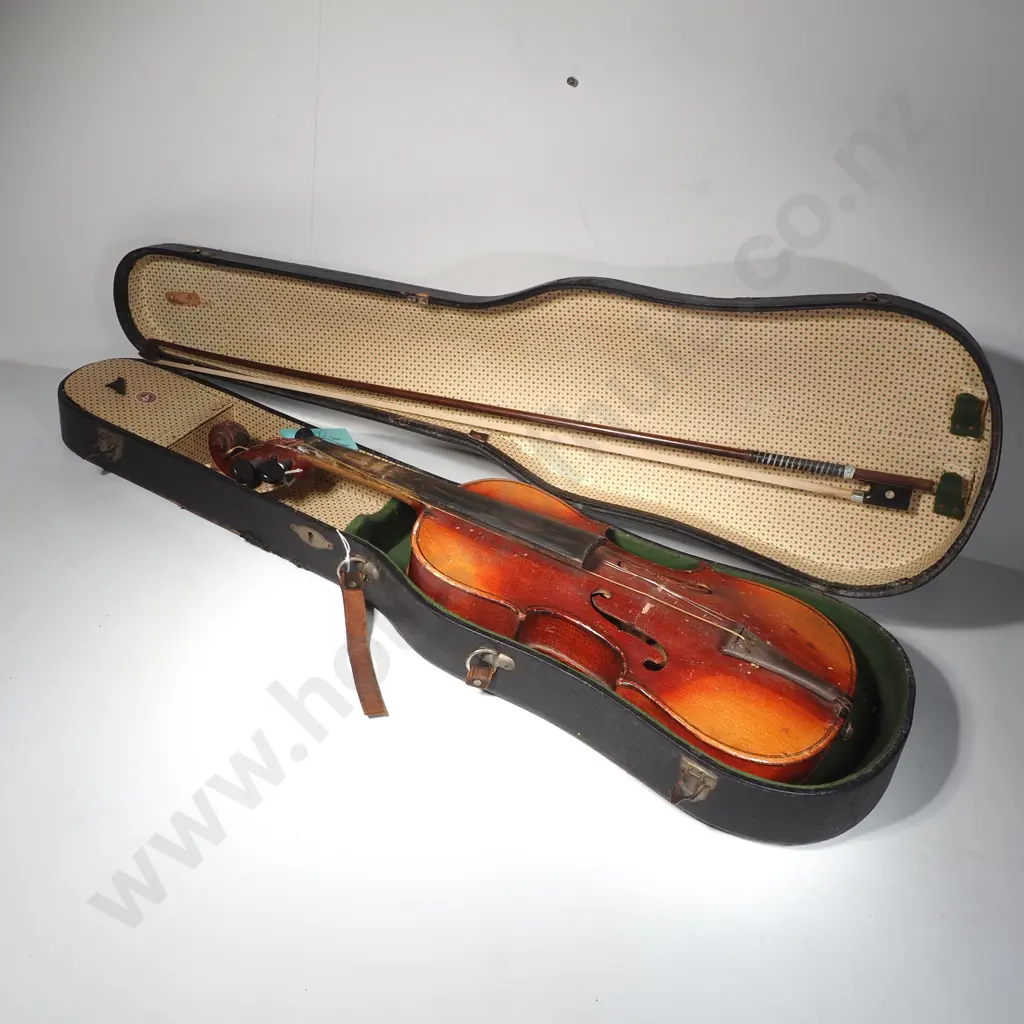 Vintage Violin & Bow  in Case Image 1++