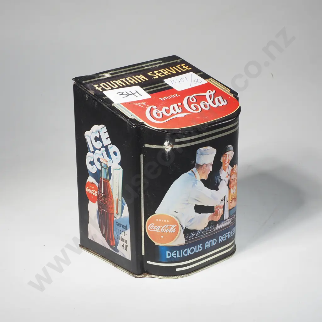 Vintage Style Coca Cola Fountain Service Tin Image 1++