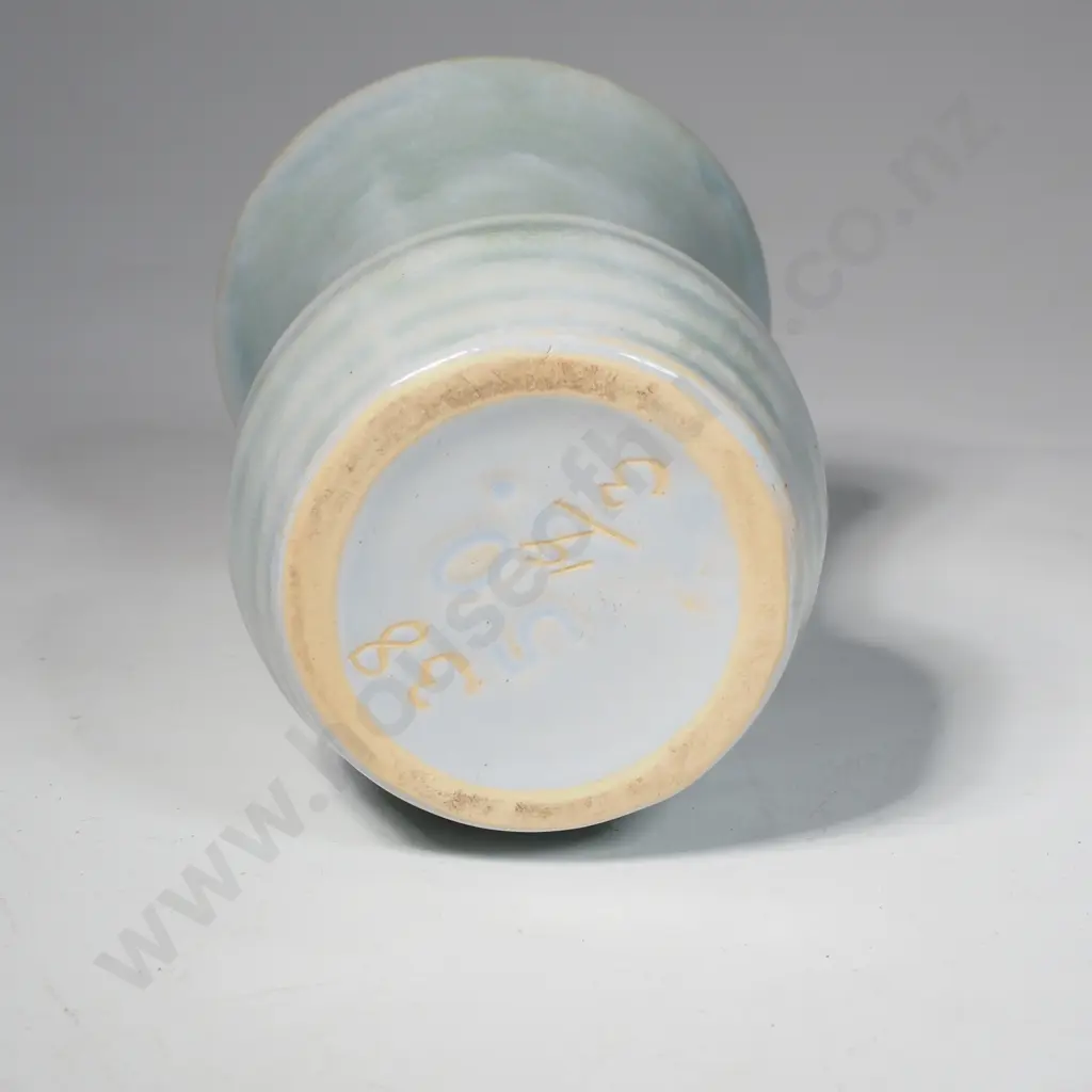 Crown Lynn Ambrico Trickle Glaze Vase - Fraction Mark Image 1++