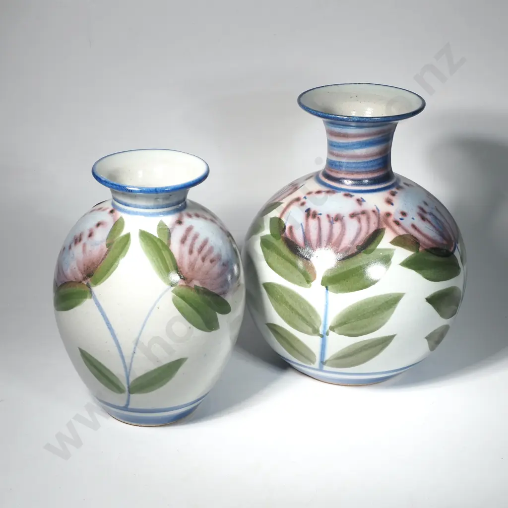 2 x Seakins Pottery Good Sized Stoneware Vases ( Attrib ) Image 1++