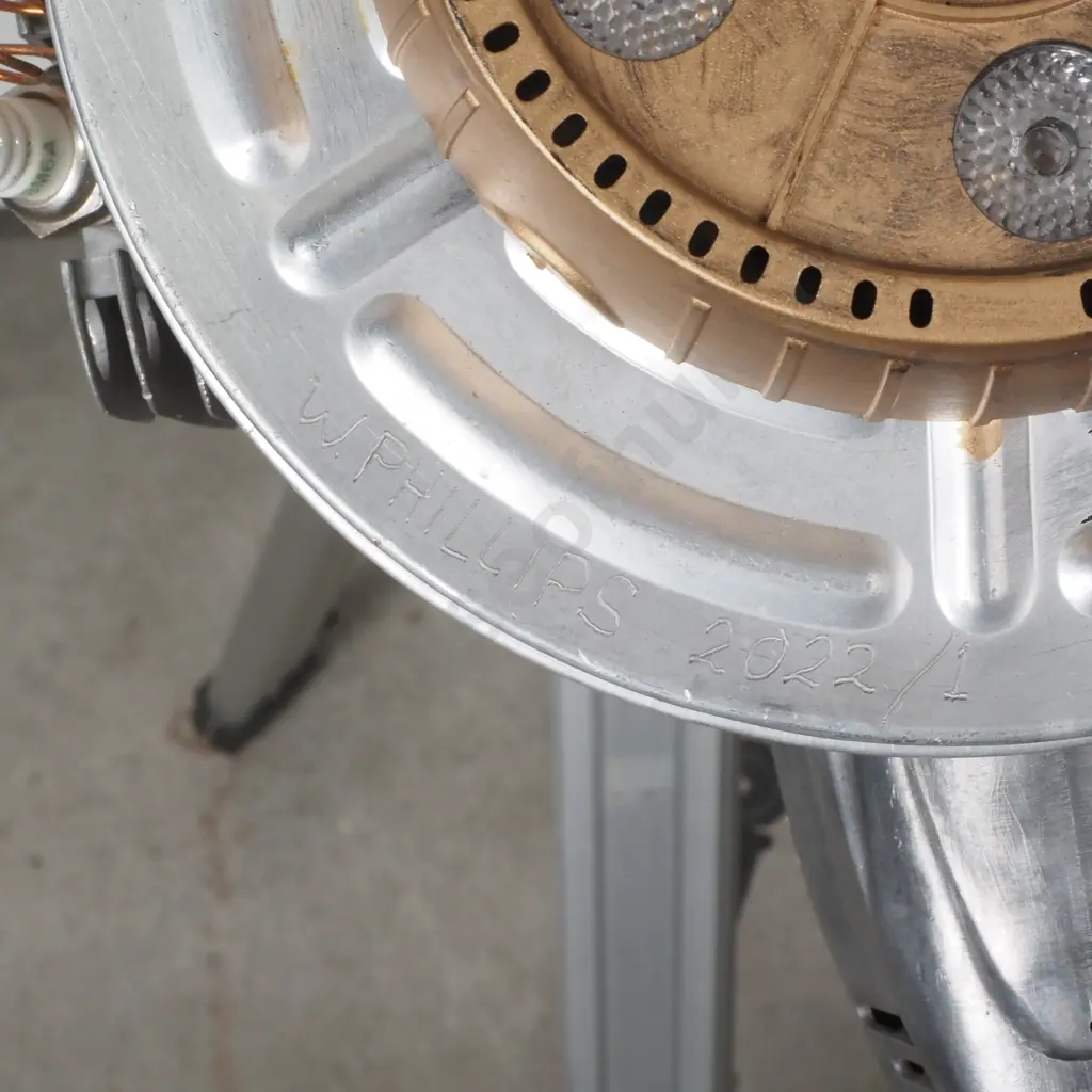 Steampunk Model w  Various Materials - Brass Piping, Motor, Gun Part , a Spiral  Mounted on a Tripod w Built-in Llghting Image 1++