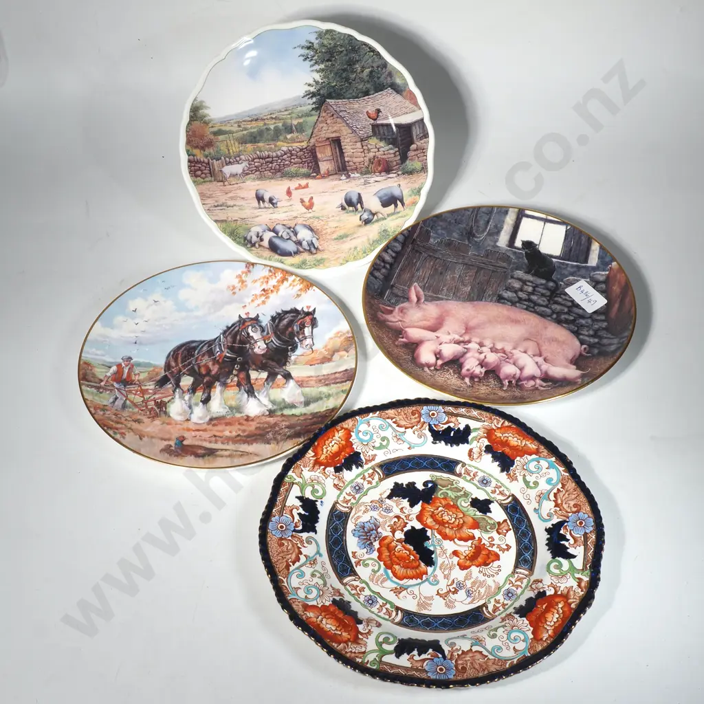 Four Decorative Plates - Royal Doulton 'Sleepy Hollow' Plate & 'Working The Land', All Creatures Great & Small & Another Image 1++