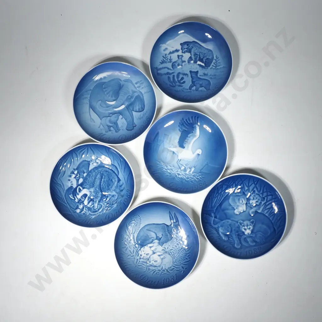 Six Bing & Grondahl Mother's Day Plates,  1981 -1986 Image 1++