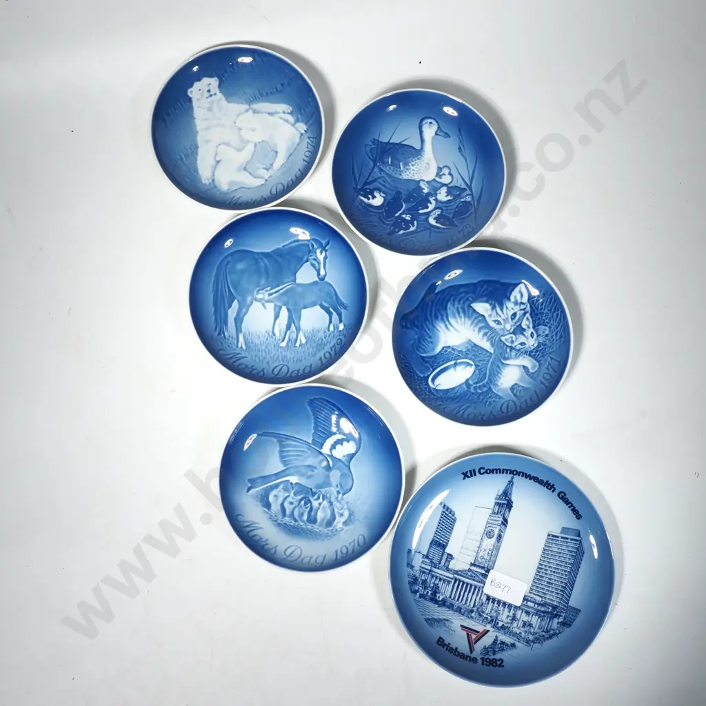 Five Bing & Grondahl Mother's Day Plates,  1970 -1974 & a Brisbane Commonwealth Games 1982 B& G Commemorative Plate Image 1++