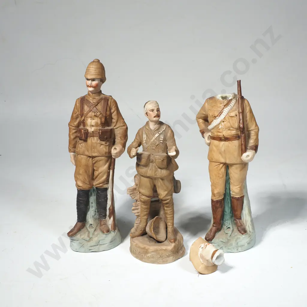 Three German Bisk Boer War Figures ( some damage )  Image 1++