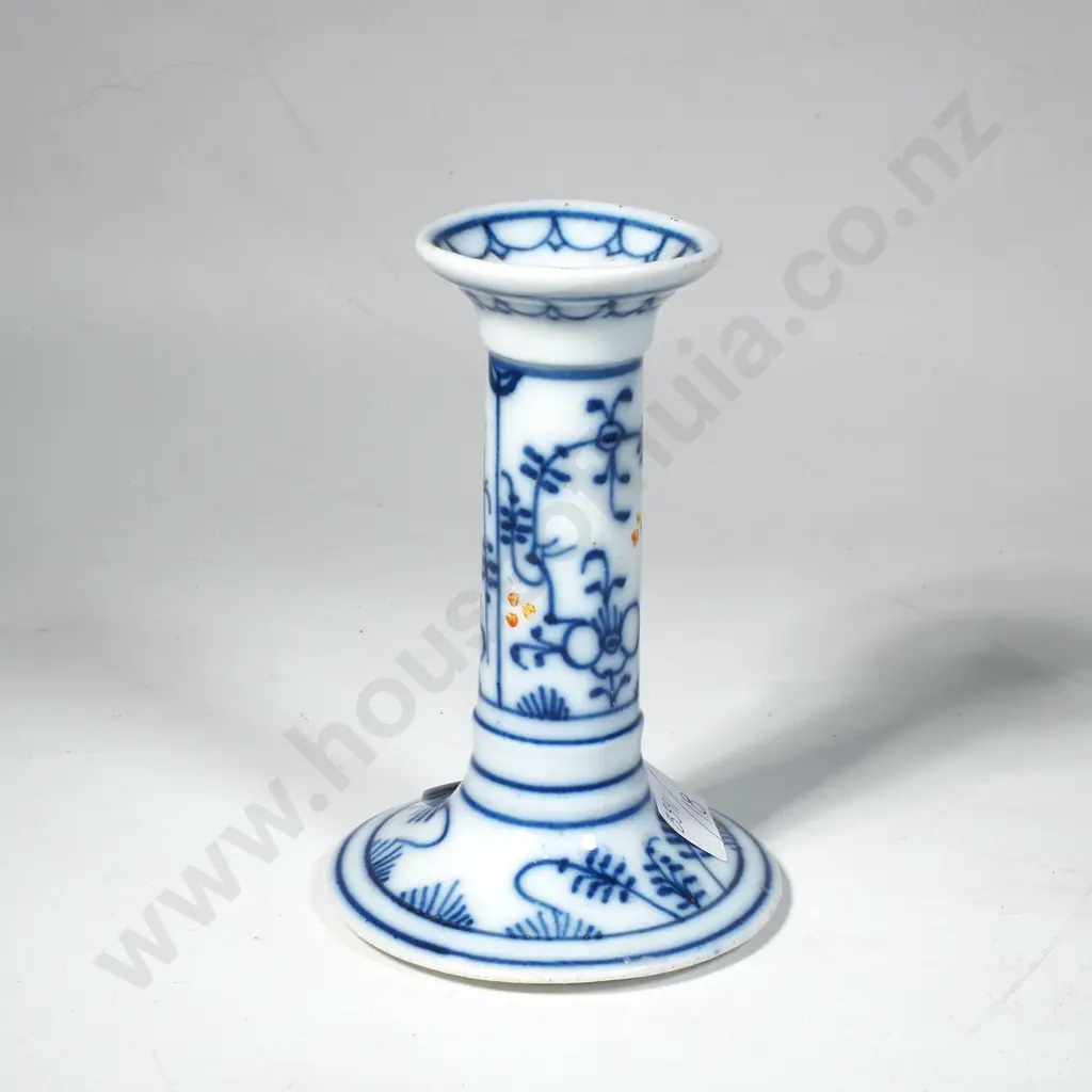 Antique Porcelain Blue & White Candlestick - Possibly Berlin Image 1++