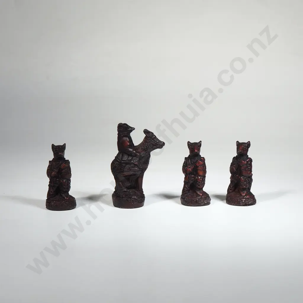 Chess Manufacturing Collection – Large Quantity of Resin Chess Pieces in Chinese, Māori, Classical & Fantasy Styles, Together with Manufacturer's Rubber Chess Moulds, Glitter, Pigments & Casting Supplies Image 1++