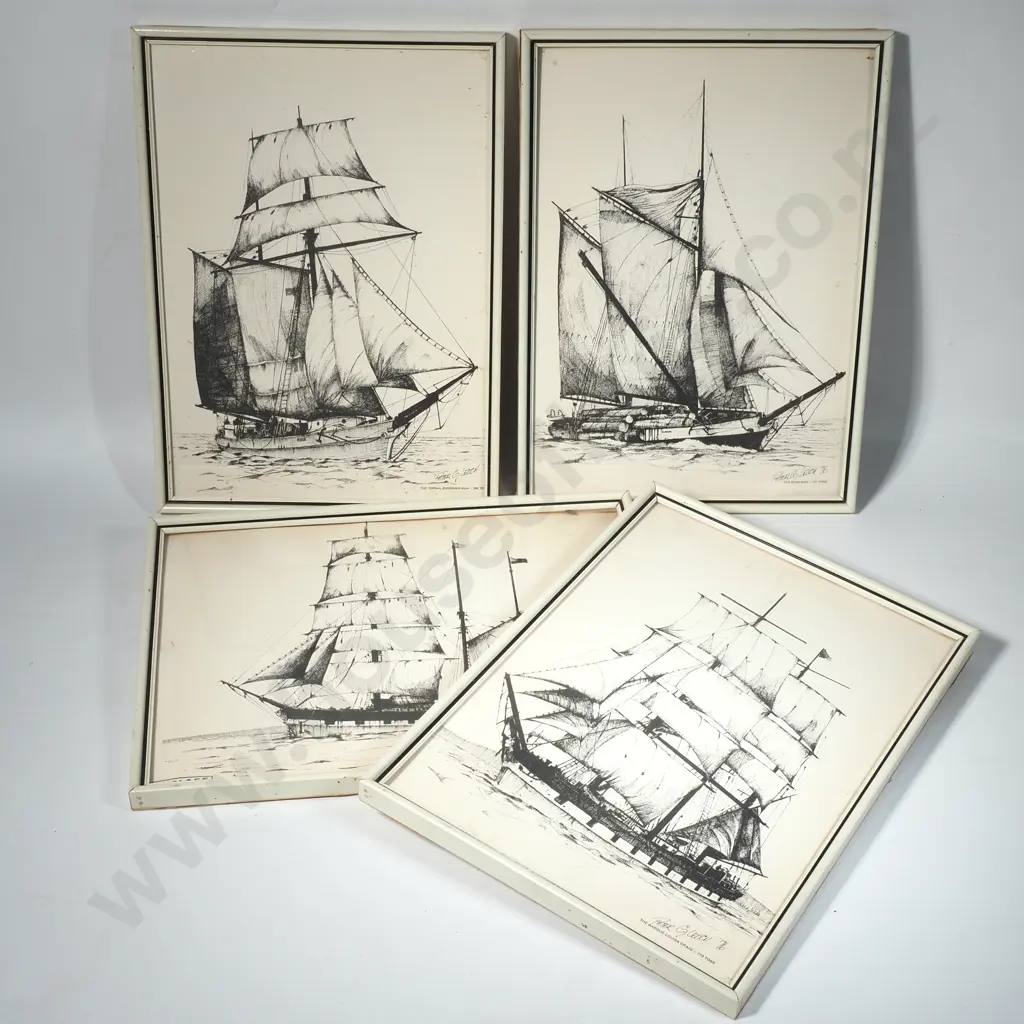 Four  Limited Series NZ Maritime Prints by Peter Leitch commissioned by Epiglass & Distributed as Promotional Items Image 1++