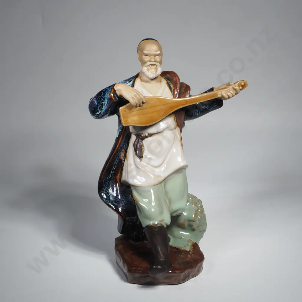 Five Vintage Chinese 'Mudman' Pottery Figures Image 1++