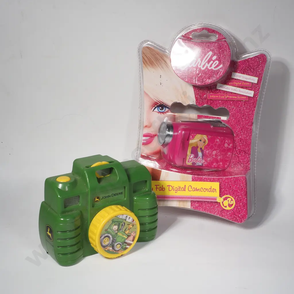 Barbie Video Camera in Packaging & Toy John Deere Camera Image 1++