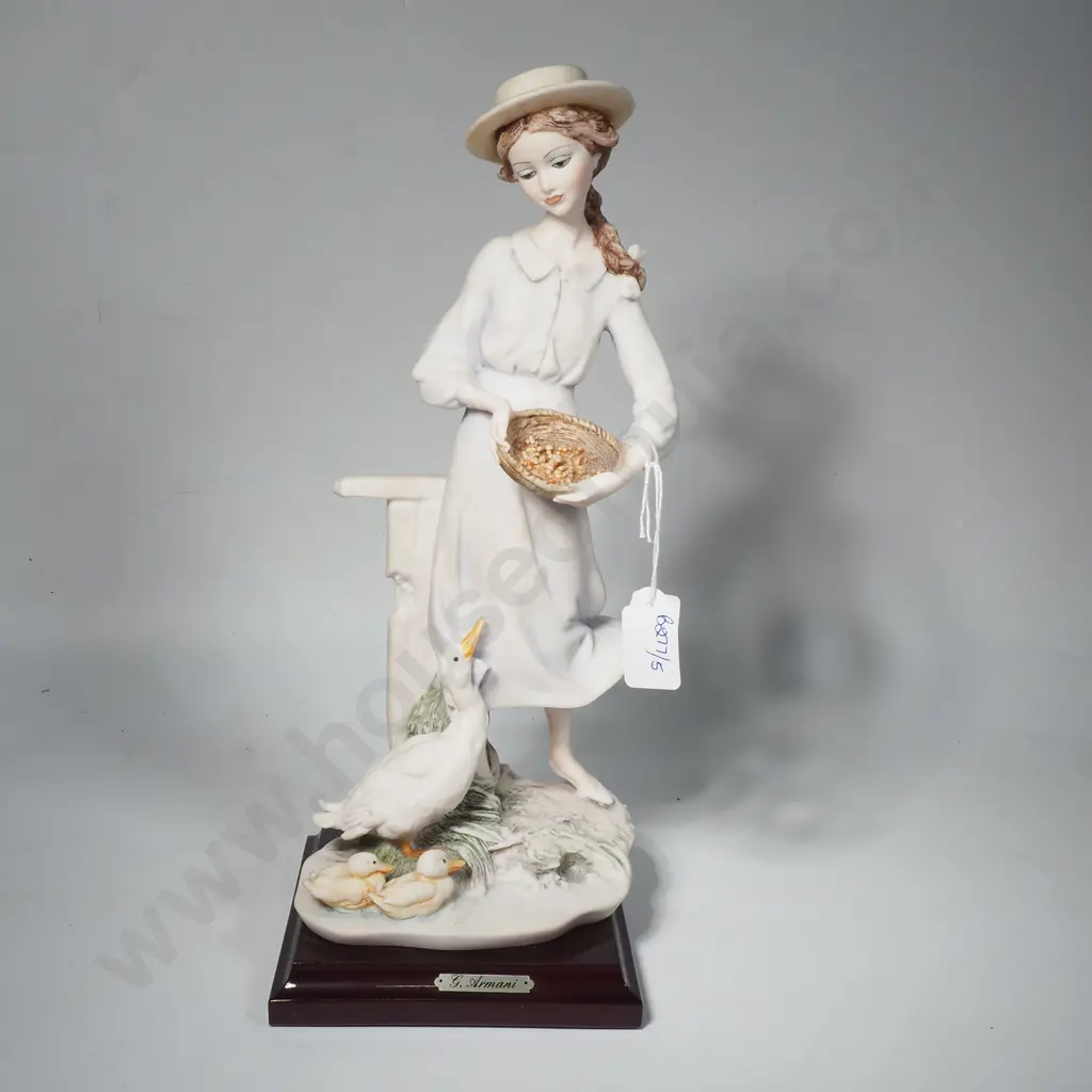 Capodimonte Resin Figure by Giuseppe Armani 'Feeding the Ducks' Model No. 732P Image 1++