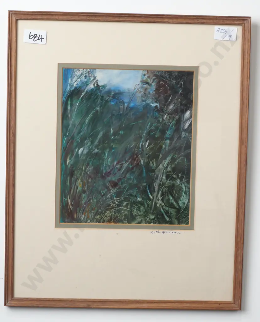 Ruth Forbes - 'Wild Grasses,' Encaustic Wax Painting Image 1++