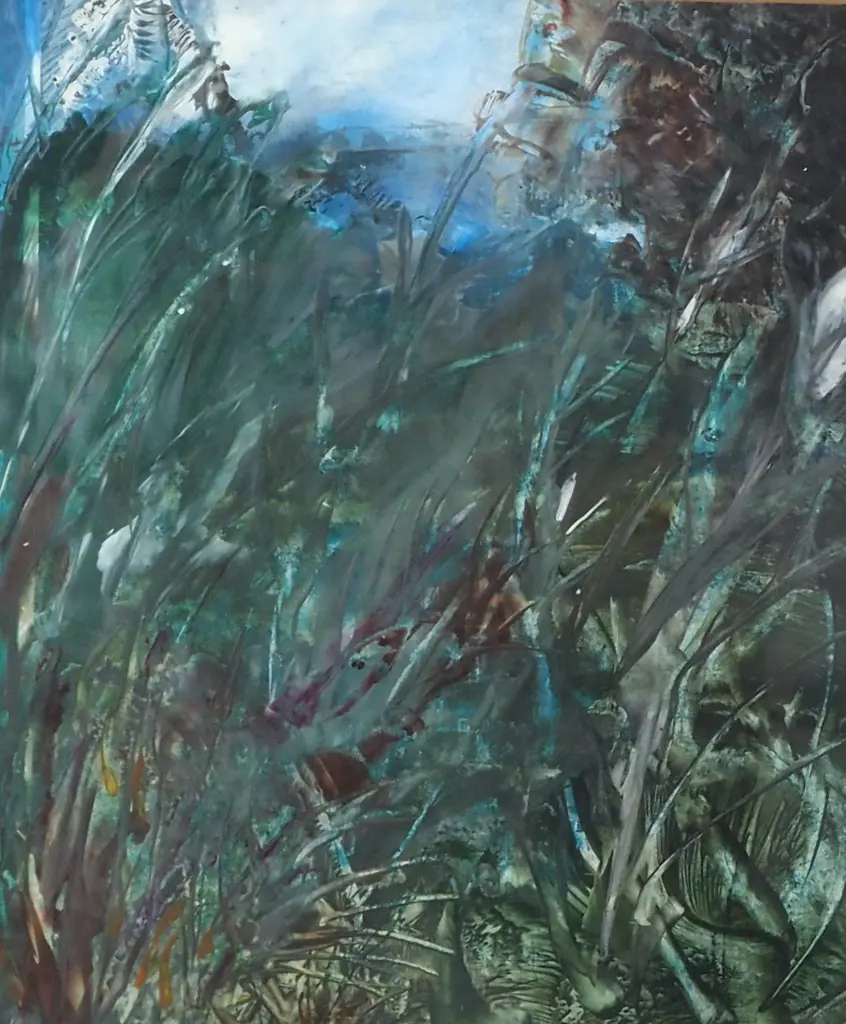 Ruth Forbes - 'Wild Grasses,' Encaustic Wax Painting Image 1++