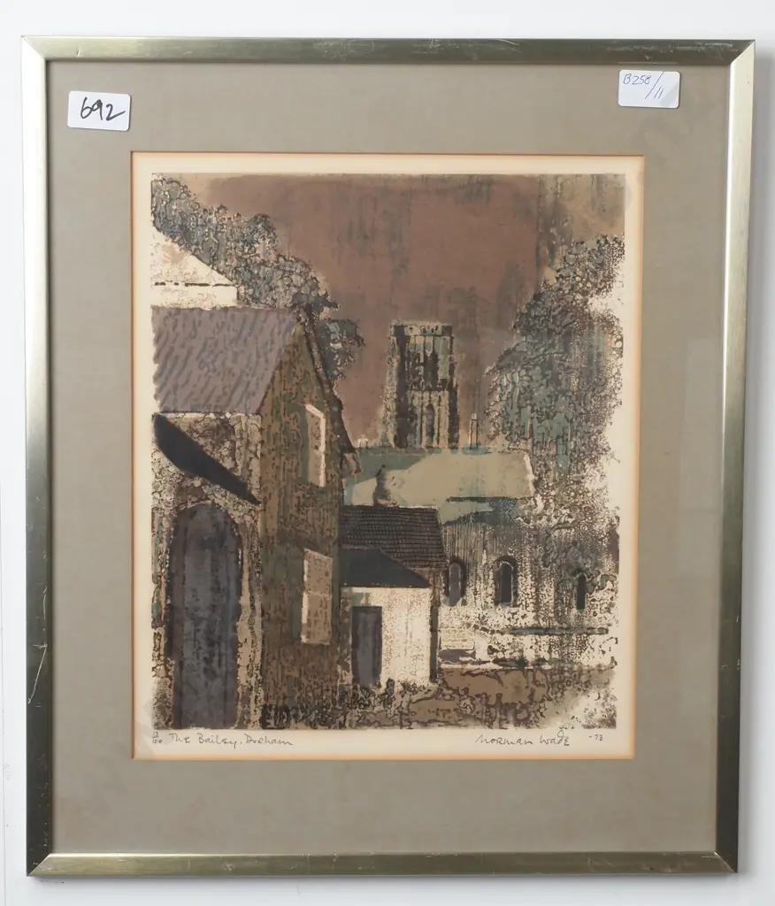 Norman Wade - "The Bailey, Durham', Ltd Ed Print 13/100, 1973 Image 1++