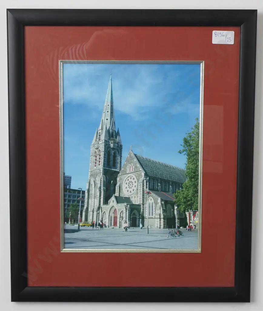 Three Framed Photographs - Two Christchurch & Other Milford Sound & Donkey in Boots Image 1++