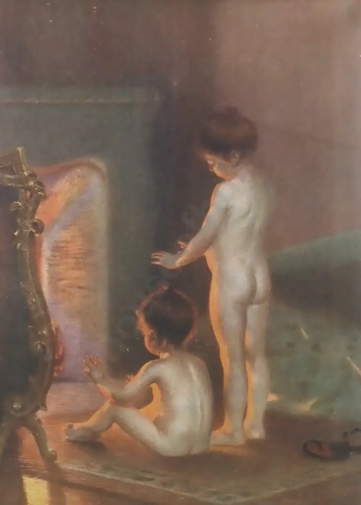 Paul Peel - 'After the Bath', Vintage Print Image 1++