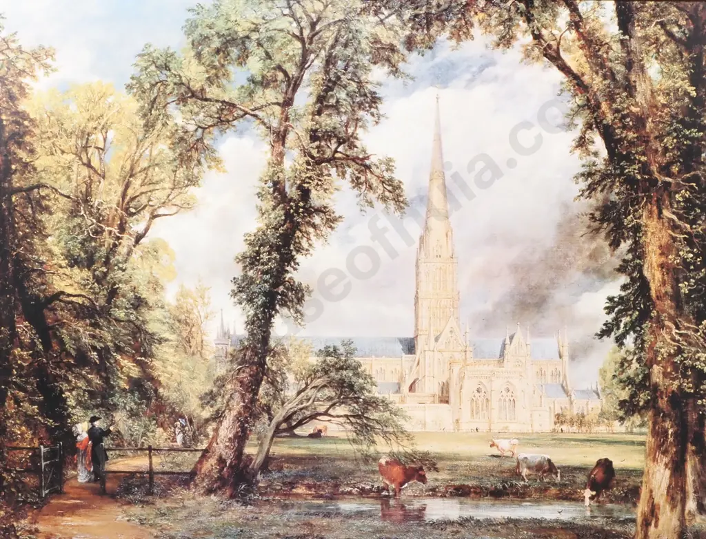 John Constable - Salisbury Cathedral, Print Image 1++