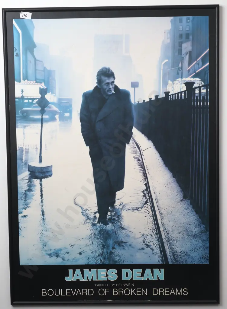 Steve McQueen Poster from 'Bullet' Movie & Framed Miniature Costume From 'The Great Escape' Image 1++