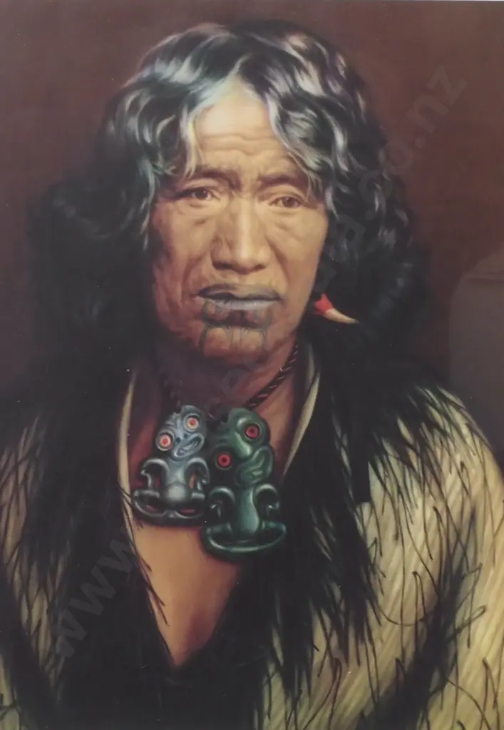 Gottfried Lindauer -  Kuinioroa -Te Rangi Pikinga, Print Image 1++