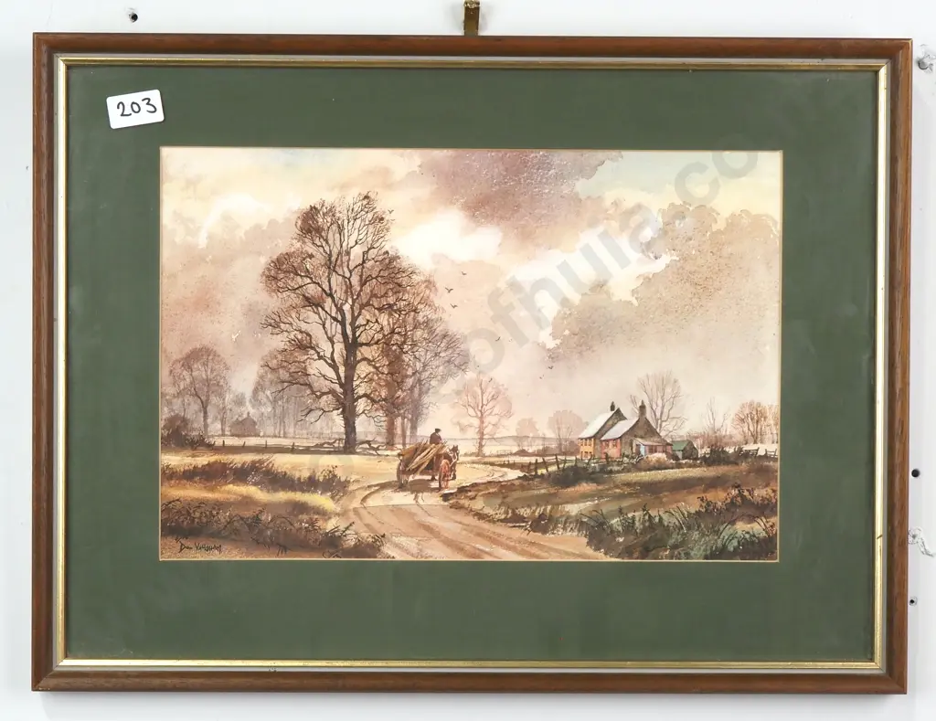Don Vaughan - Rural Scene w Horse & Cart, Print Image 1++