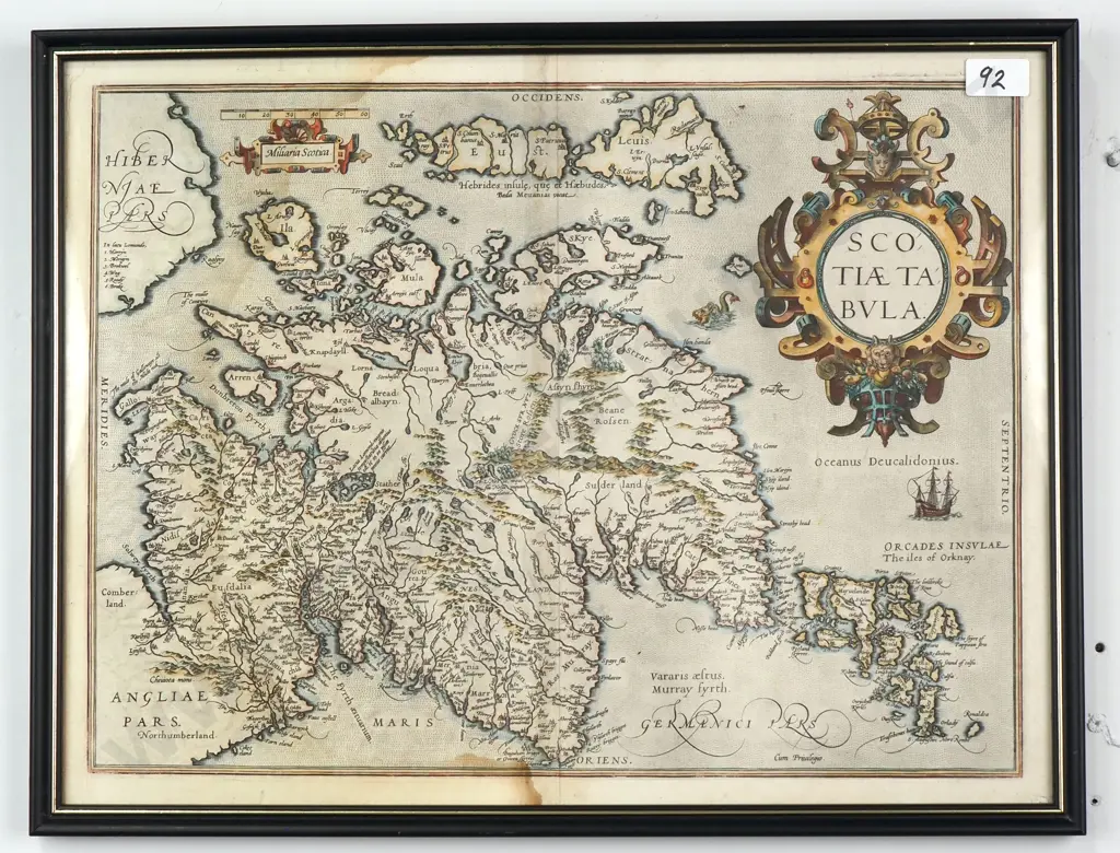 Antique Map of Scotland, Print Image 1++
