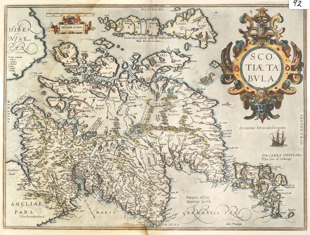 Antique Map of Scotland, Print Image 1++
