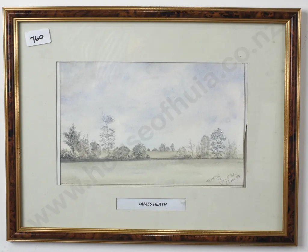 'James Heath', Watercolour and pencil on paper (1987) Image 1++
