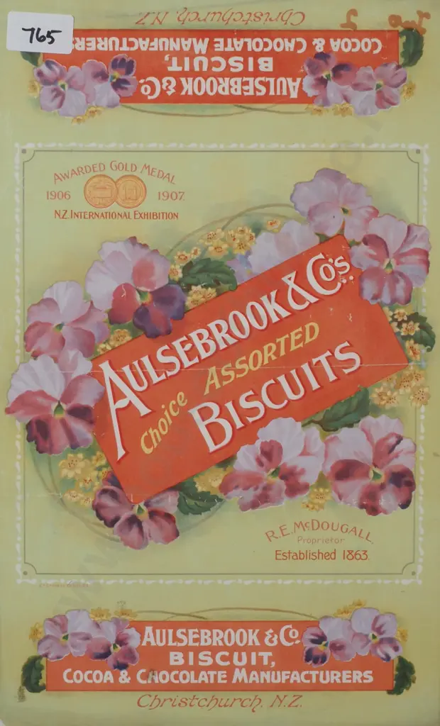 Aulsebrook&Co's Choice Assorted Biscuits box, laminated and Framed Image 1++