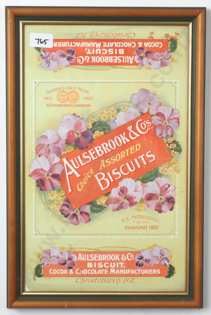 Aulsebrook&Co's Choice Assorted Biscuits box, laminated and Framed Image 1++