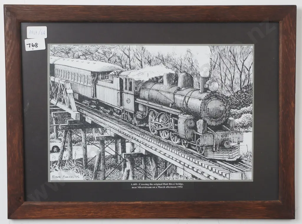 Dave Bang - 'Crossing the Original Hutt River Bridge', Print (2008) Image 1++