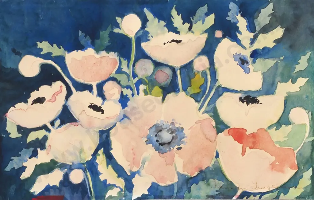 Cath von Tunzleman. Front Garden Flowers, Ashburton. Watercolour. Image 1++