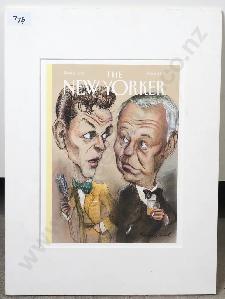 Edward Sorel, 'Strangers in the Night' Unframed Print Image 1++