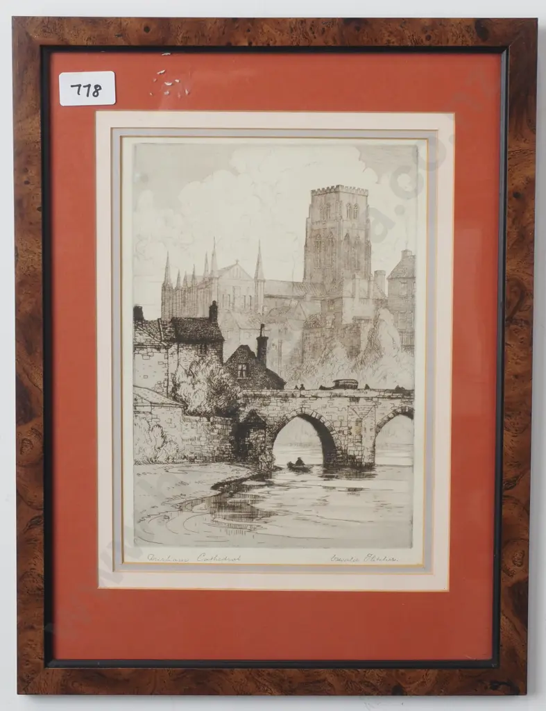 Oswald Fletcher - Durham Cathedral, Lithograph Image 1++