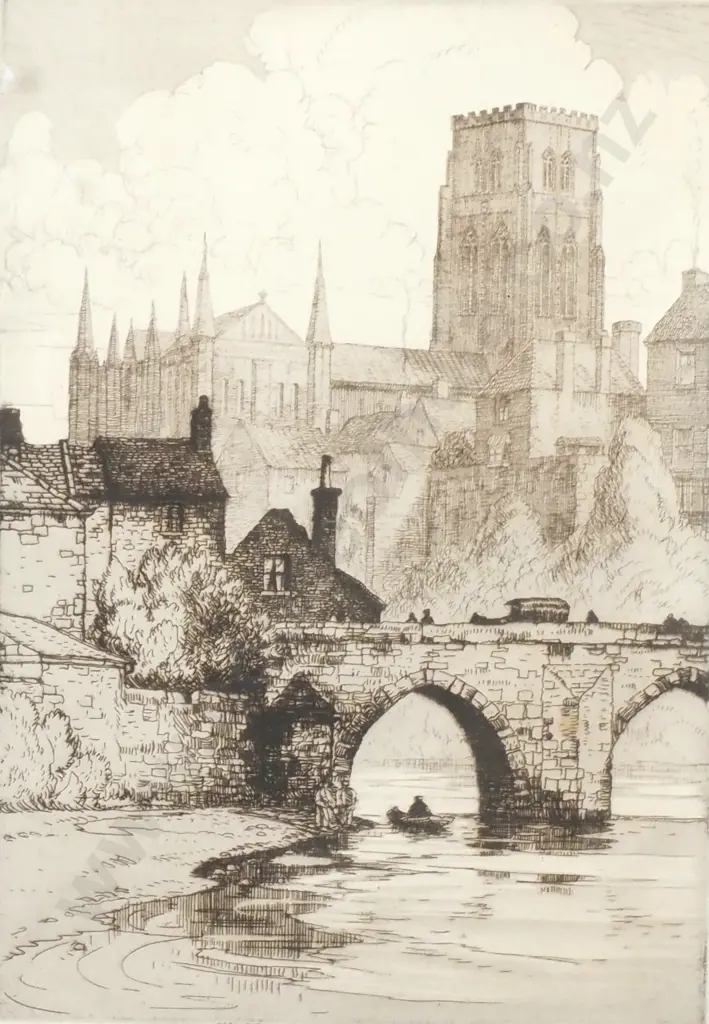 Oswald Fletcher - Durham Cathedral, Lithograph Image 1++