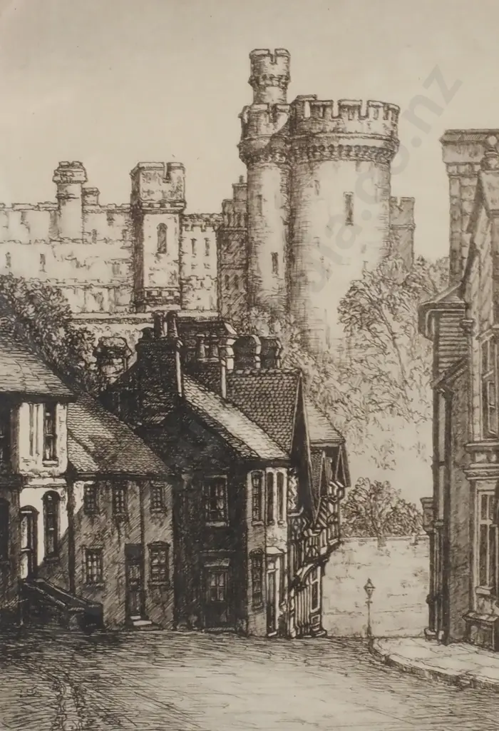 Print of W.L.Wilson Etching - 'Arudel Castle' Image 1++