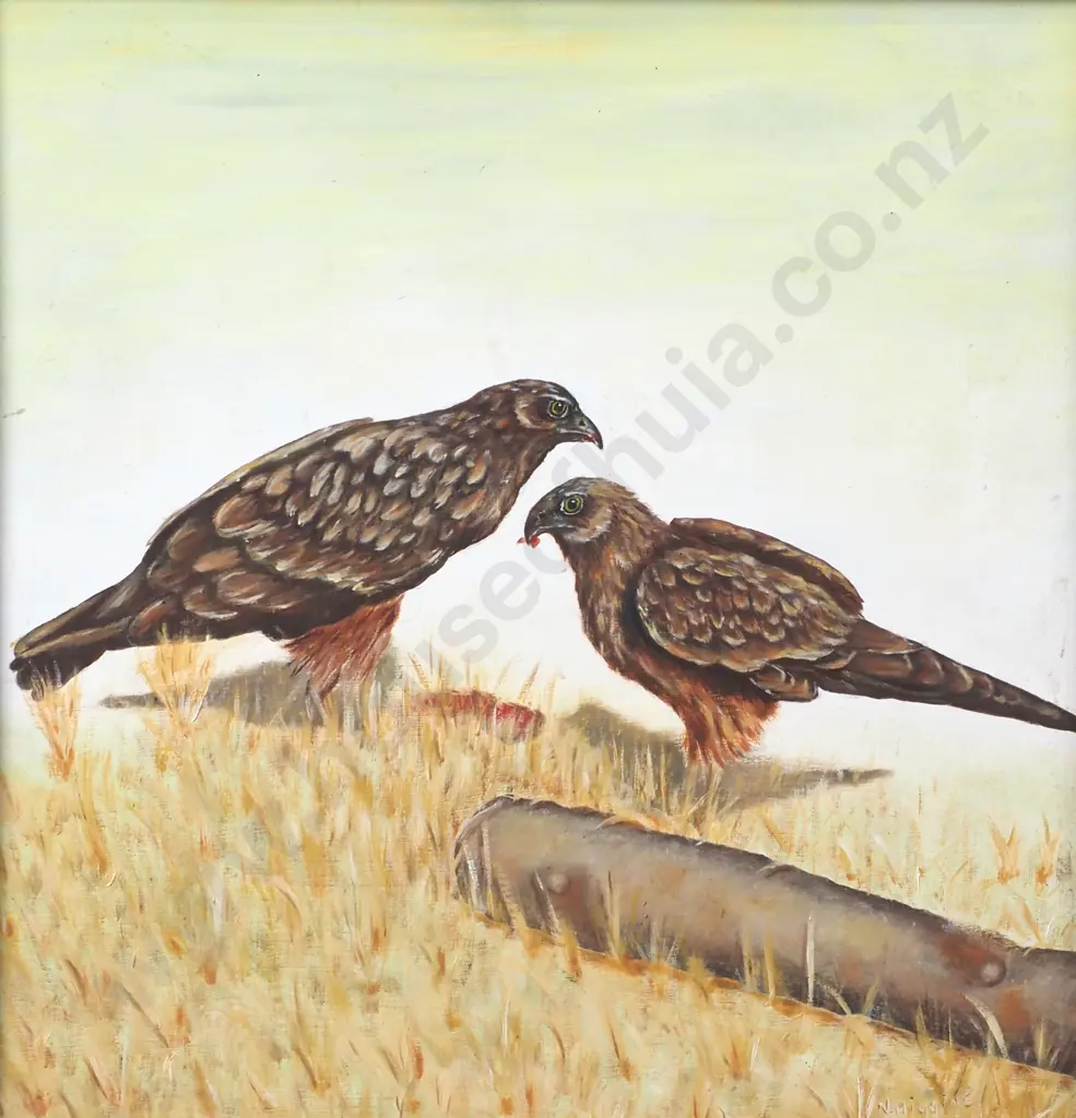 N HIggins - Australian Harriers, Oil Image 1++