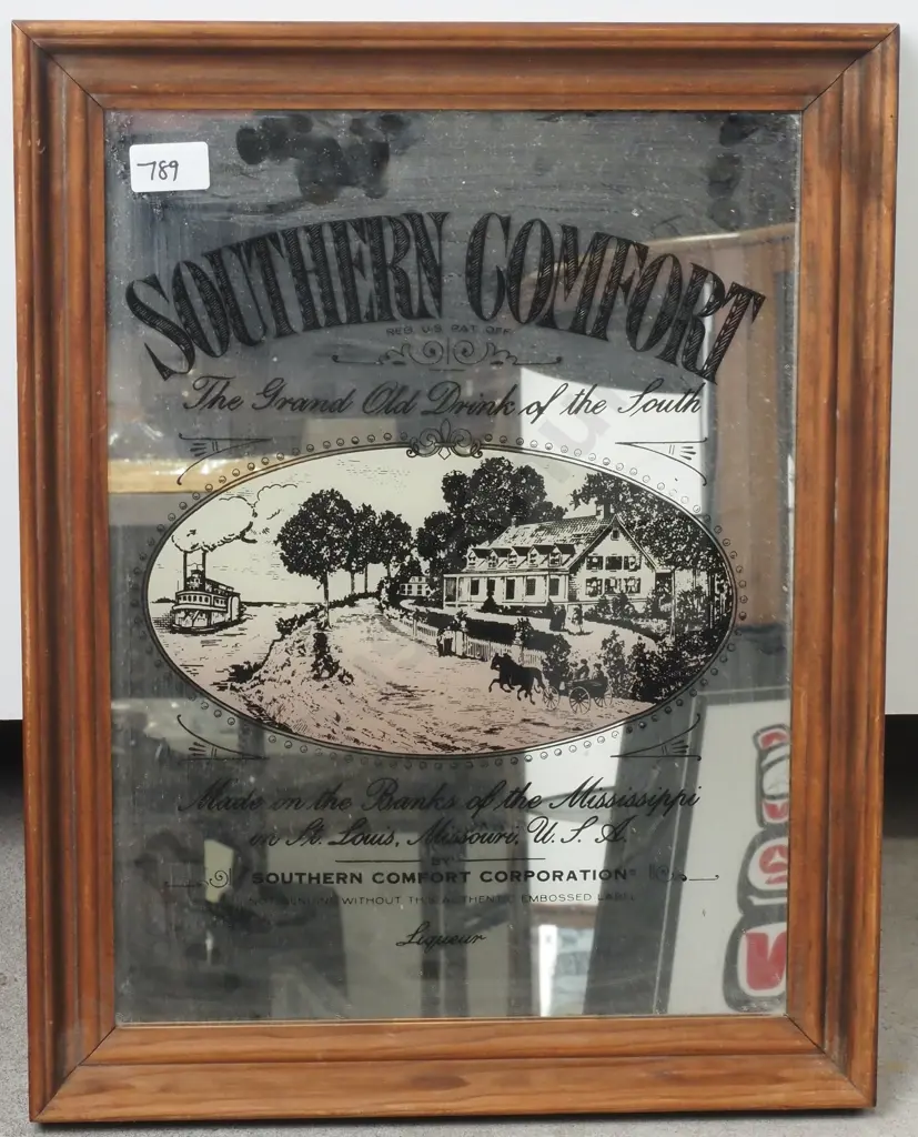 Reproduction Advertising Mirror " Southern Comfort"  Image 1++