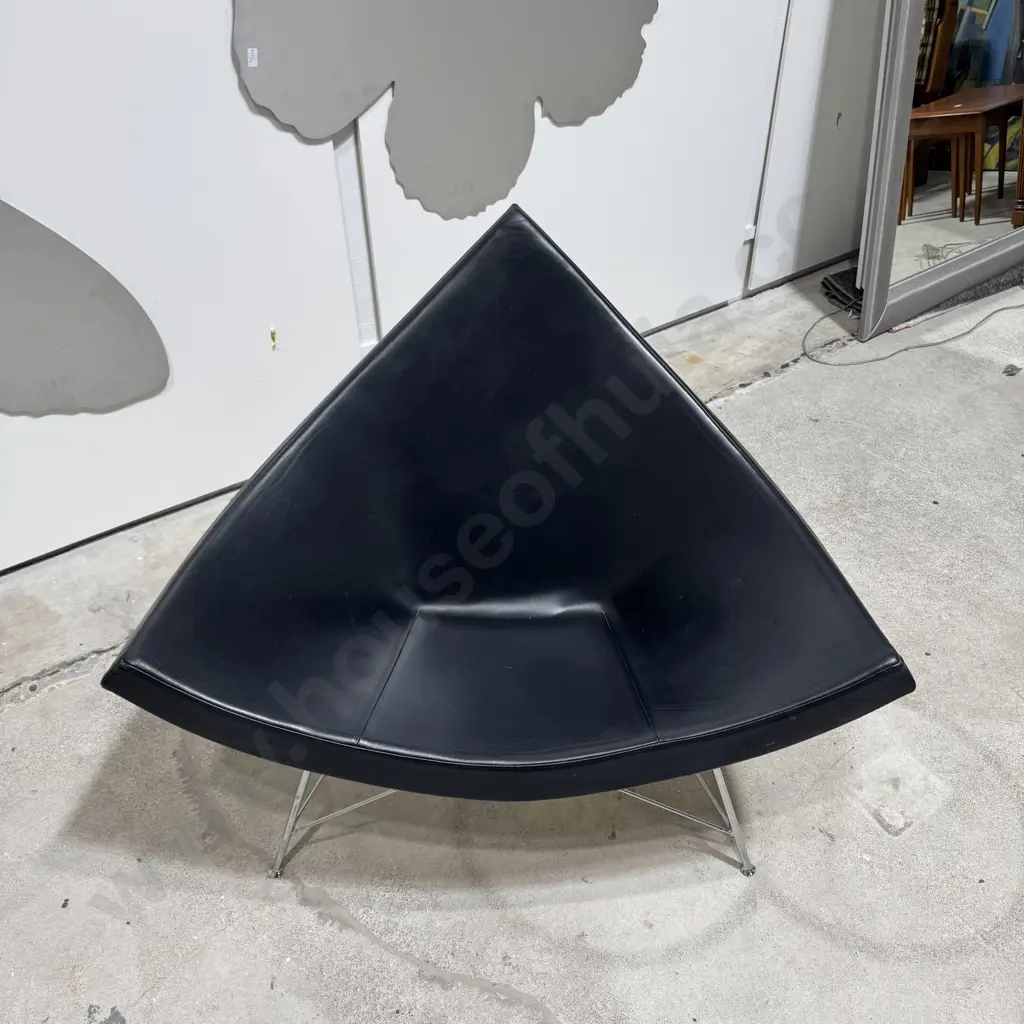 George Nelson Coconut Chair w Polished Chrome Frame Purchased from Matisse - RRP $21,000 Image 1++