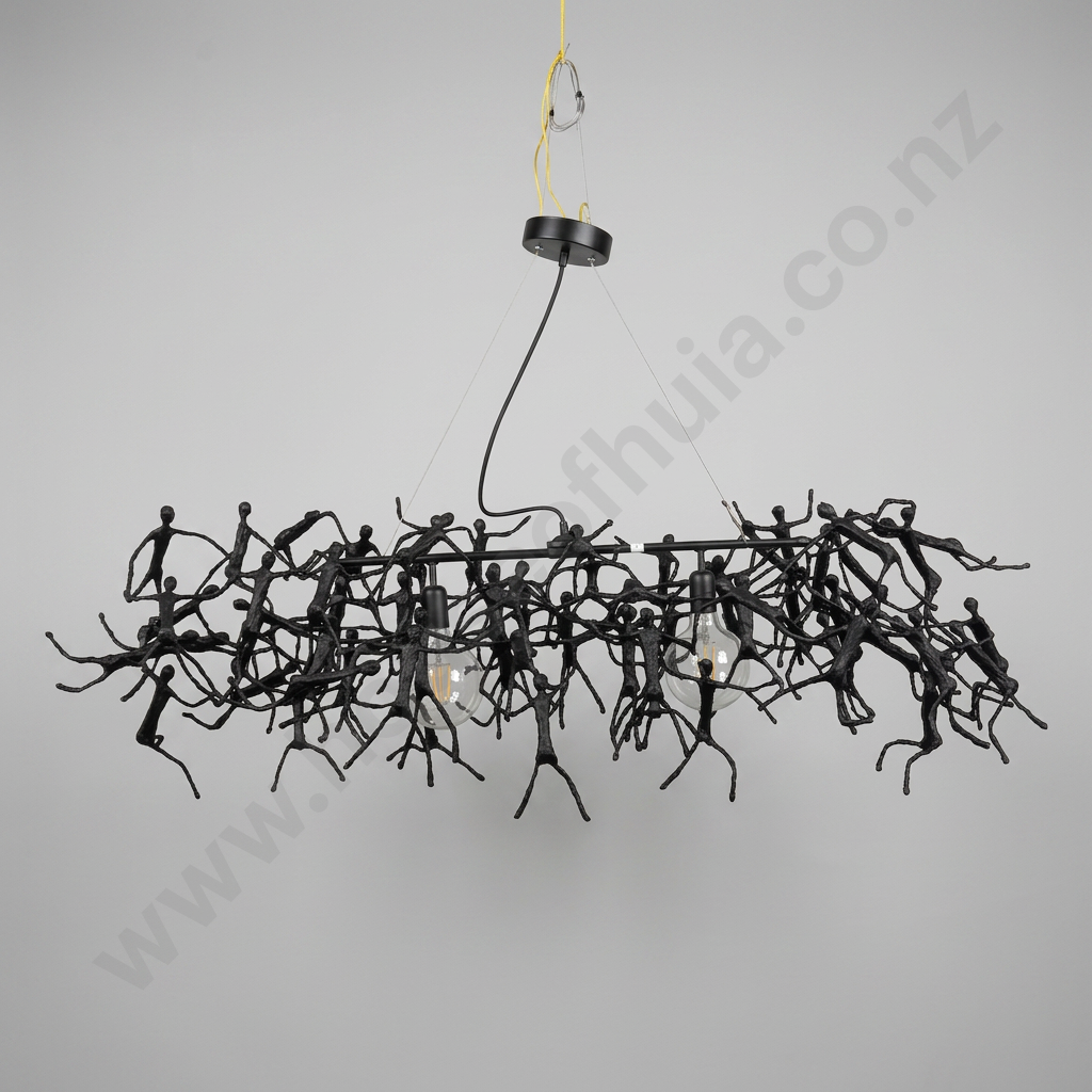 Stick People Rectangular Pendant Light Image 1++